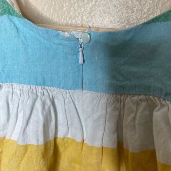 Baby Gap Dress Girls 4T Multi Color Striped Maxi Sun Dress Linen Bland - Picture 4 of 9